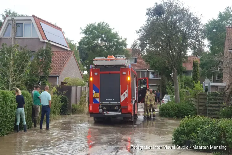 Wateroverlast in Heiloo door gesprongen waterleiding