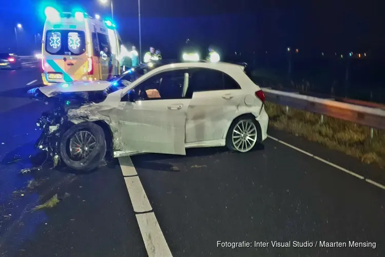 Automobilist crasht op A9 bij Heiloo