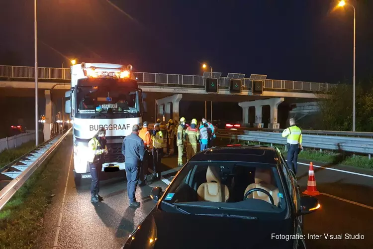 Ongeval met vrachtwagen op A9